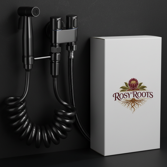RosyRoots Bidet Sprayer - Dark Moody Studio Shot